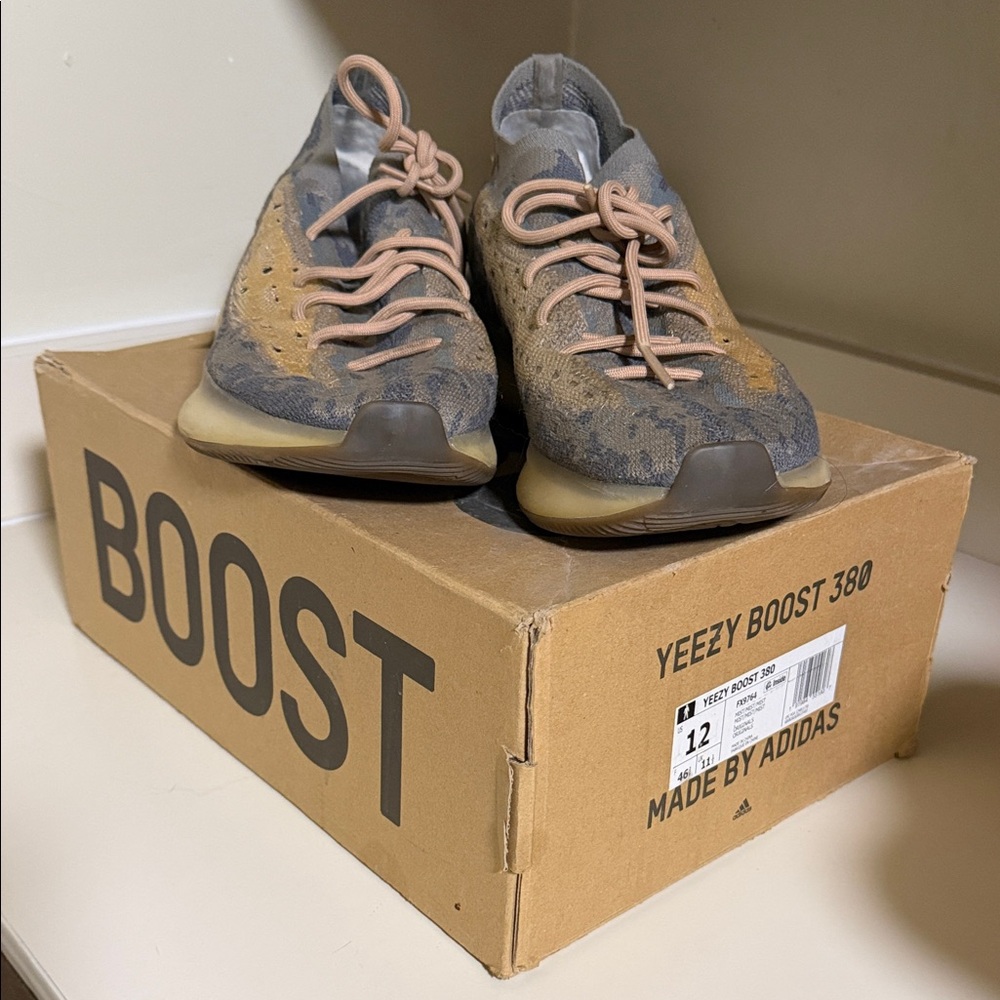 SOLD‼️adidas Yeezy Boost 380 Box - Tan with Black Print! 100% Authentic!